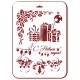 Трафарет Event Design новогодний NGP008 "Снеговики и подарки", 31х21 см